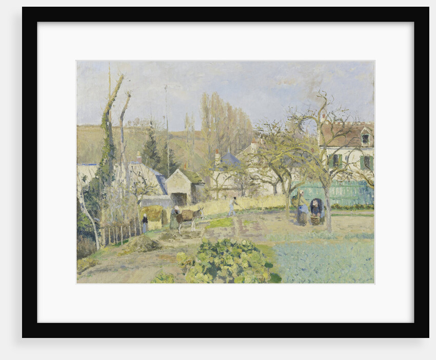 Kitchen Gardens at L'Hermitage, Pontoise by Camille Pissarro